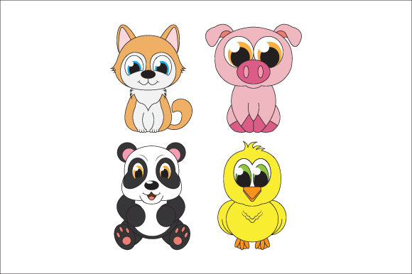 Adorable Animal Cartoon: Graphics & Illustrations for Real Publishing