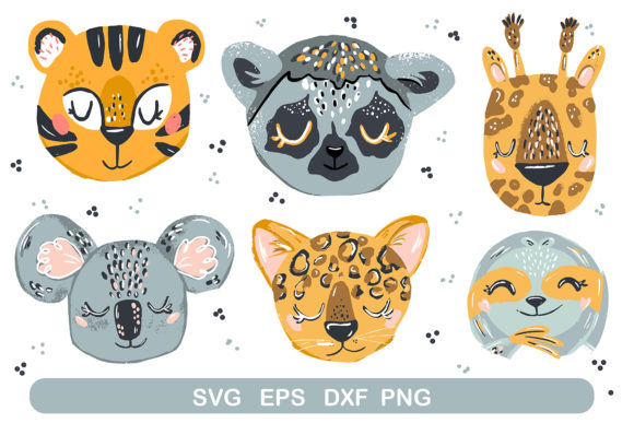 Baby Animal Faces: Cute Graphics & Illustrations for Handmade Brands