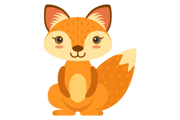 Cartoon Baby Fox Graphics & Illustrations