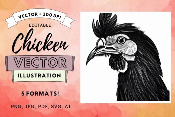 Chicken Hen Animal Nursery Illustration Graphics