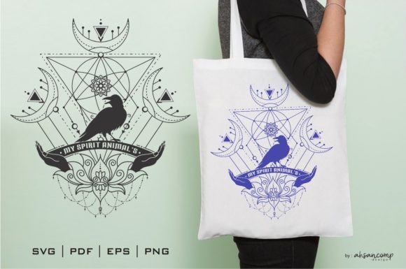 Crow My Spirit Animal: Graphics & Illustrations