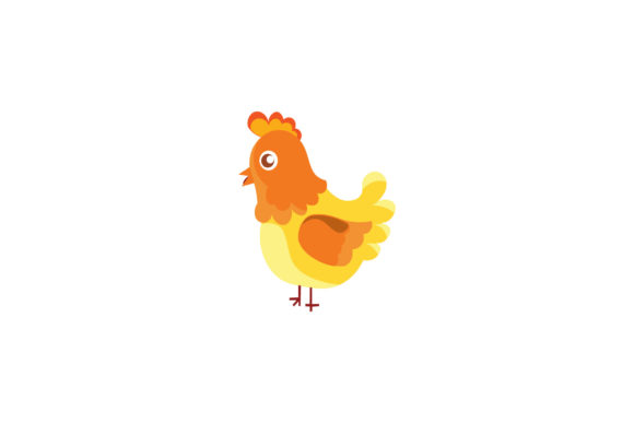 Cute Animal Chicken Illustrations Vector: Graphics & Illustrations