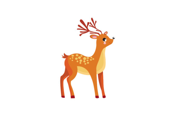 Cute Animal Deer Illustrations Vector: Friendly Graphics for Local Branding