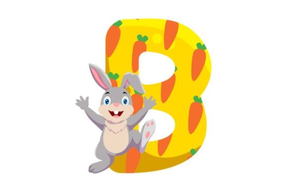 Cute Animal Icons Alphabet B Cliparts: Graphics & Illustrations