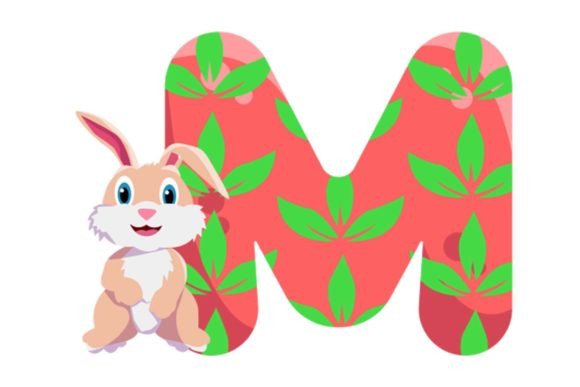 Cute Animal Icons Alphabet M Cliparts