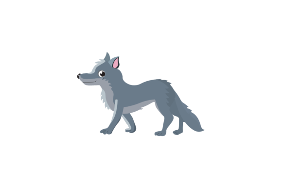 Cute Animal Wolf Illustration Vector: Graphics & Illustrations for Handmade Brands