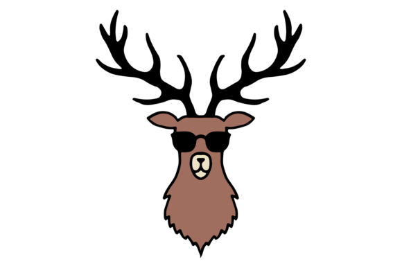 Deer in Sunglasses Graphics & Illustrations