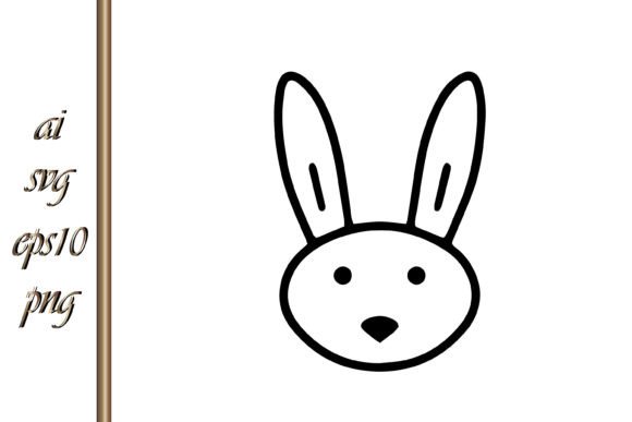 Doodle Rabbit Easter Animal Vector: Graphics & Illustrations