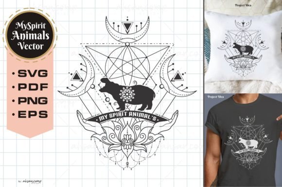 Hippo My Spirit Animal: Graphics & Illustrations