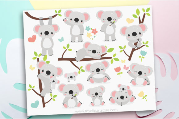 Koalas Animal Clipart: Cute Graphics & Illustrations