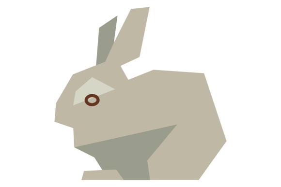 Rabbit Icon Graphics: Polygonal Bunny Illustrations
