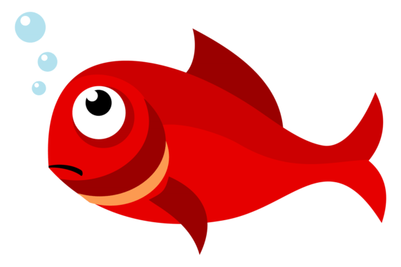 Sad Fish Under Water. Marine Animal Icon: Graphics & Illustrations
