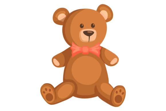 Soft Bear Toy Graphics: Friendly Illustrations for Local Brands