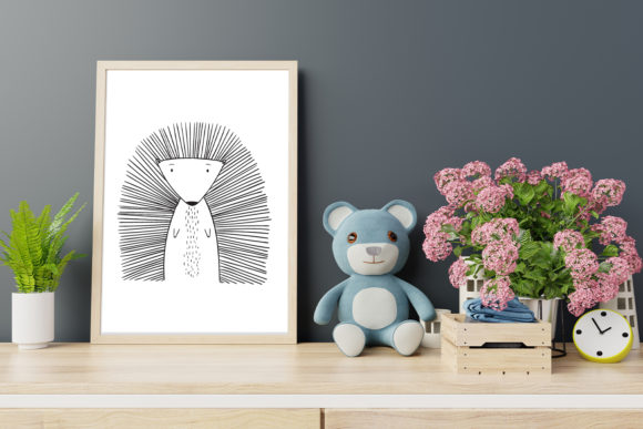 Wall Art: Cute Porcupine Clip Art — Graphics & Illustrations