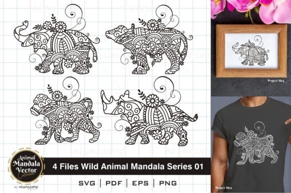 Wild Animal Mandala Series 01