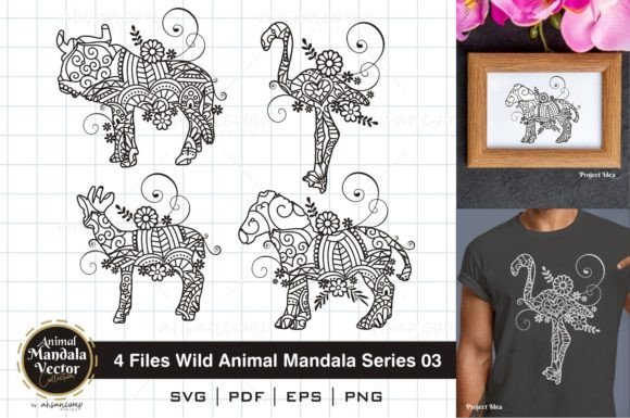 Wild Animal Mandala Series 03: Graphics & Illustrations