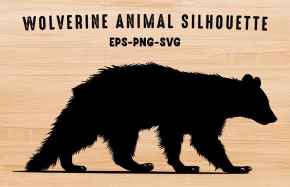 Wolverine Animal SVG Clipart Silhouette: Graphics & Illustrations